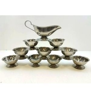 Japanese Stainless Steel serving Dinnerware Lot Don and Bloomfield stamped set